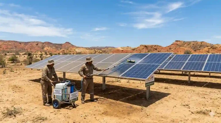 Ahorro de agua limpieza solar