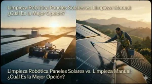 Robot limpieza solar inclinación