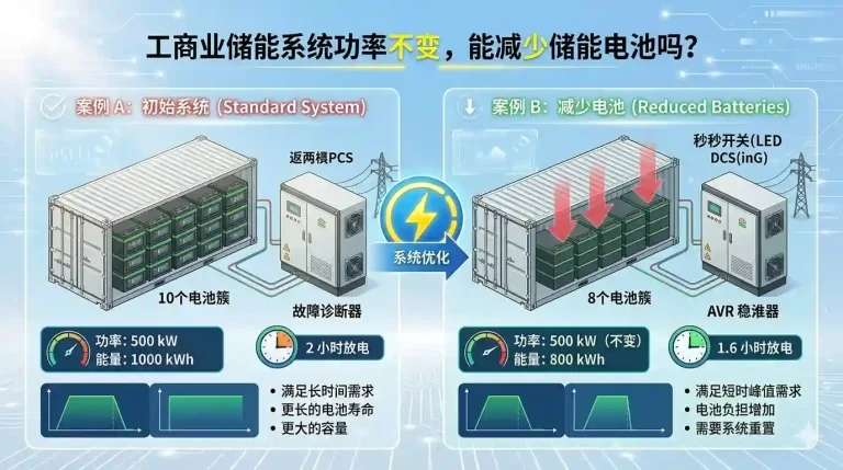 功率不变能减储能电池吗
